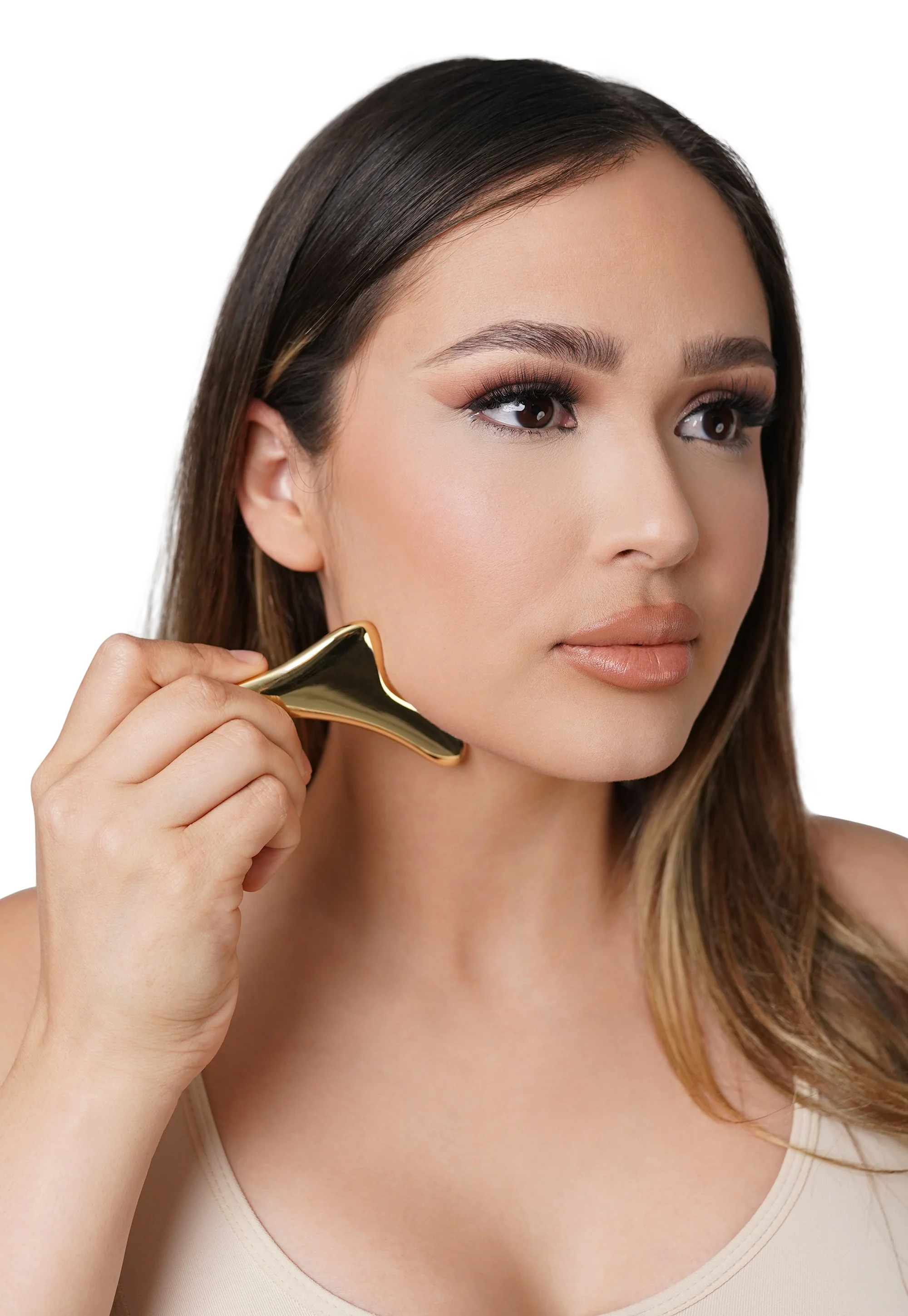 Gold Stainless Steel Gua Sha – Professional Lymphatic Sculpt Tool - Image 3