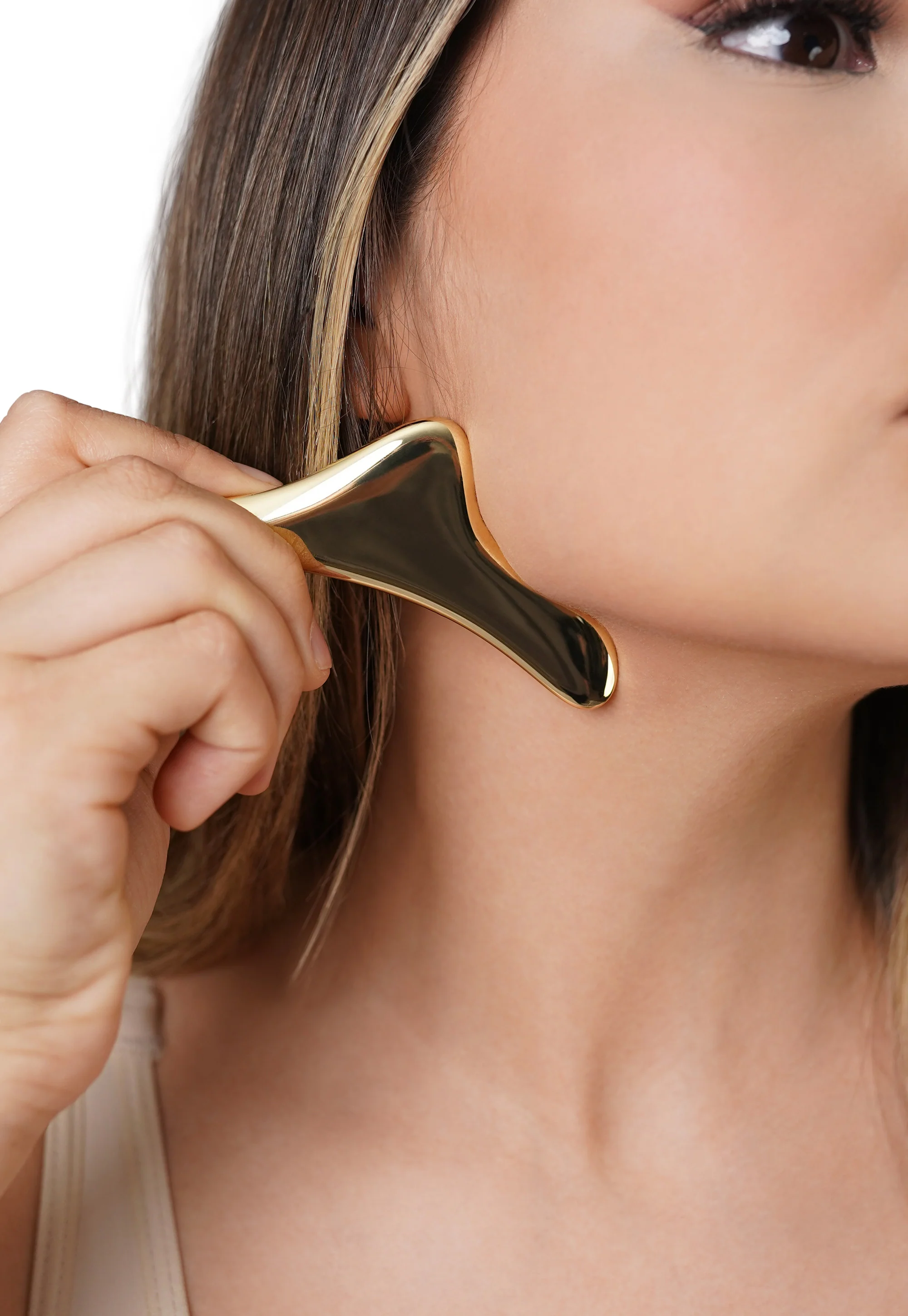 Gold Stainless Steel Gua Sha – Professional Lymphatic Sculpt Tool - Image 5